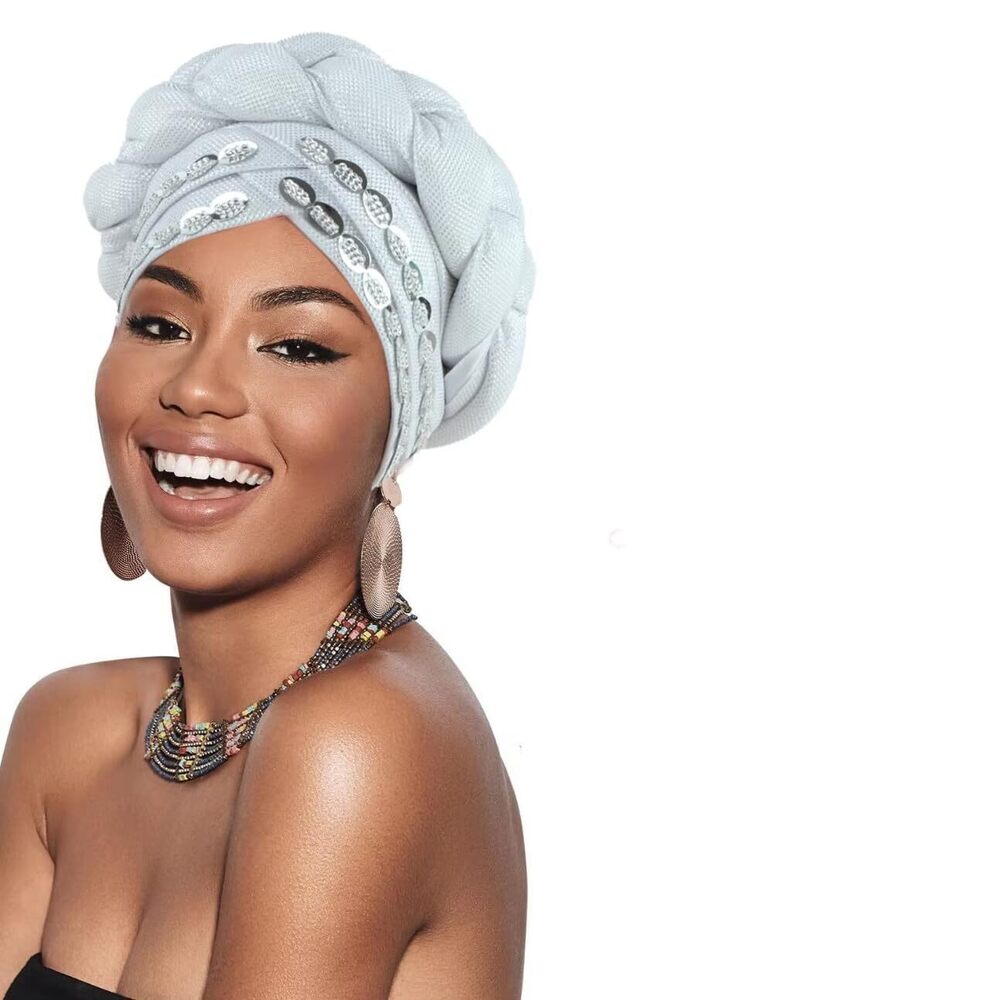 9157 Big Braid Head Wraps Bonnet Nigeria Already Made African Headtie